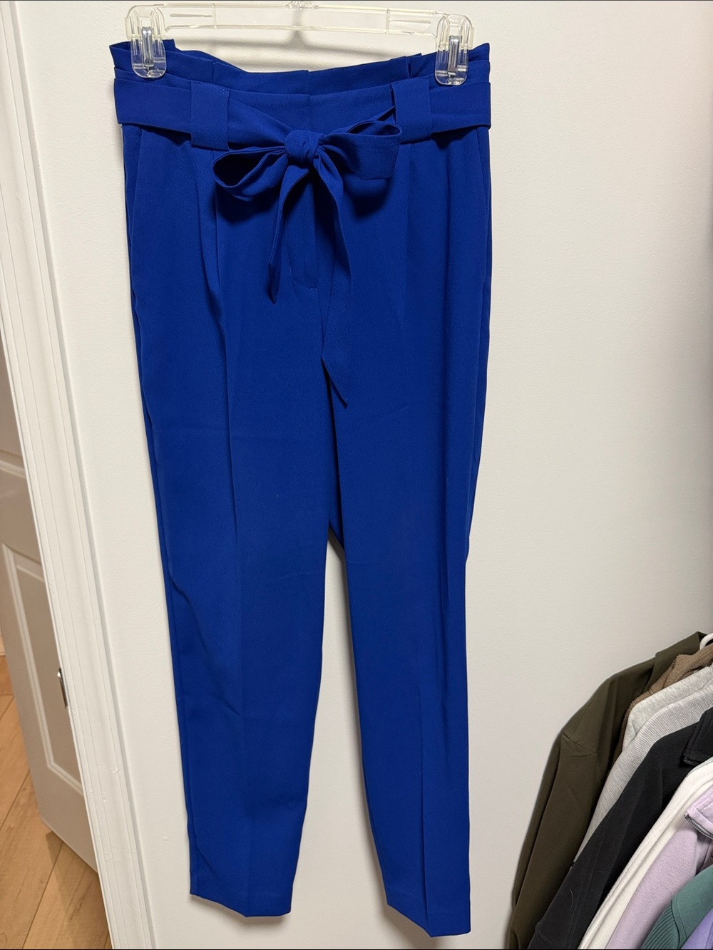 Express Cobalt Blue Paperbag Tie-Waist Trousers